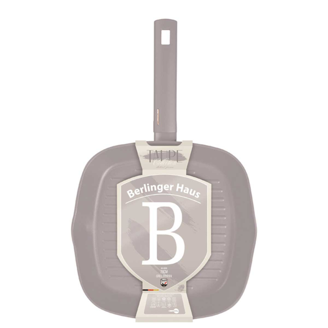 PATELNIA GRILLOWA TYTANOWA 28cm BERLINGER HAUS BH-8096 TAUPE